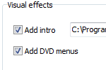 DVD visual effects